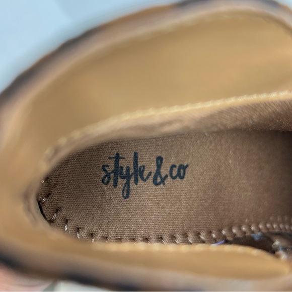 STYLE & Co. Womens Brown Leopard Print Side Zip Masrinaa Booties 7M XLNT Cond. - Picture 12 of 14